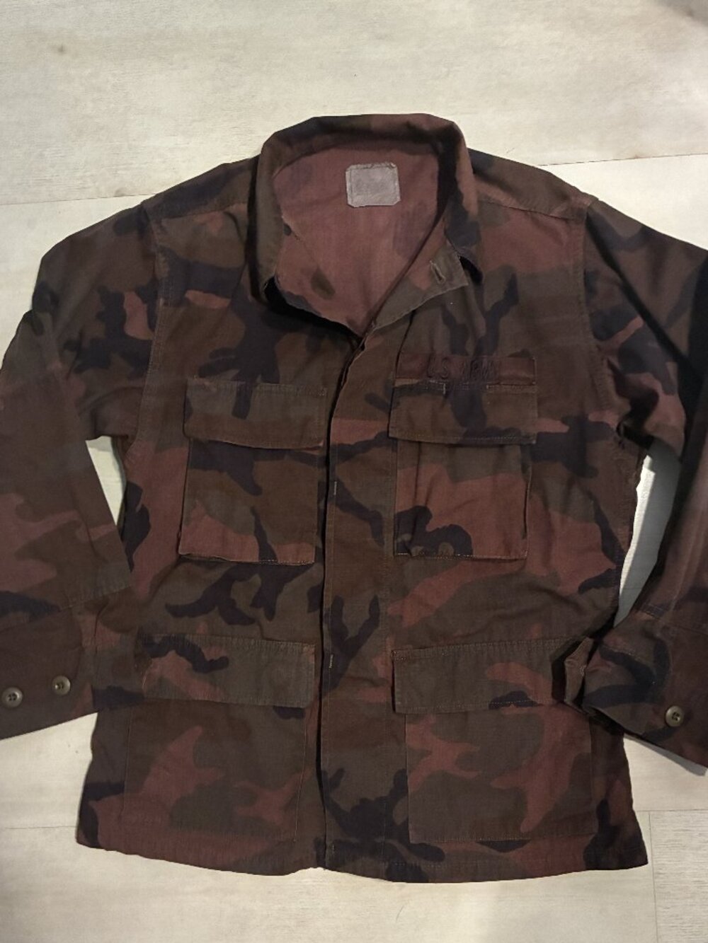 Urban Outfitters Urban Renewal Overdyed Vintage US Military Camo Jacket M